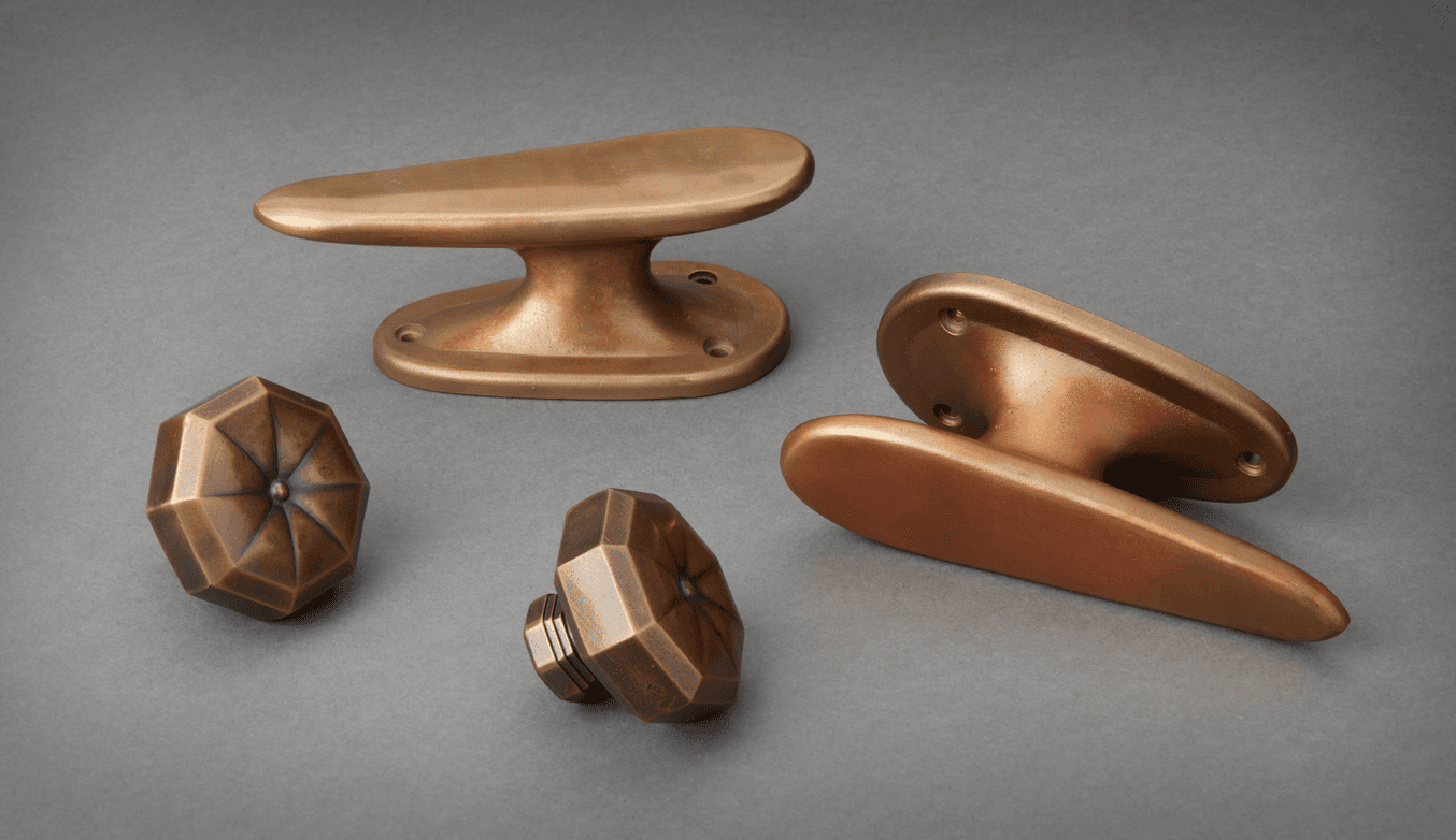 Casted bronze parts made from 3D printed patterns using lost-wax casting