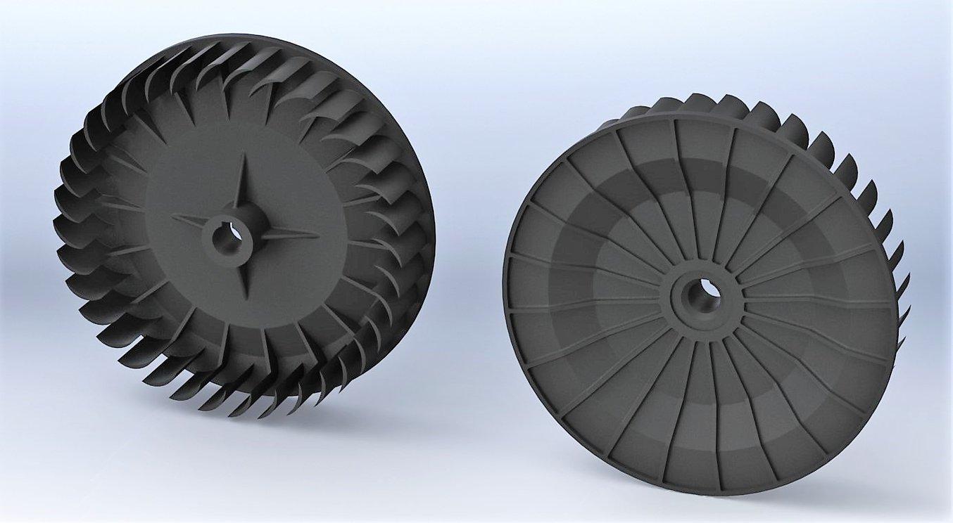3D rendering of an impeller replacement part