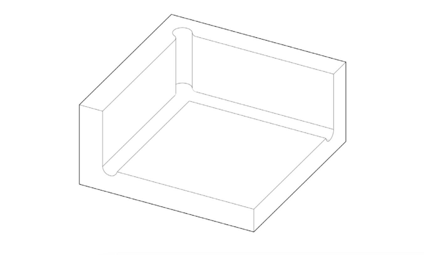 CAD drawing of a manufacturing aid