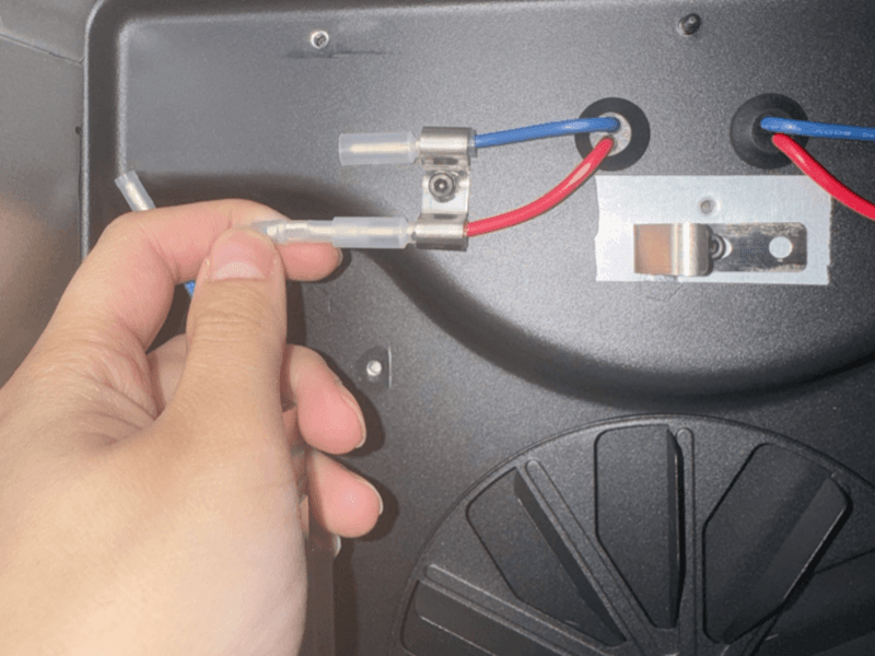 Disconnect the heater cables