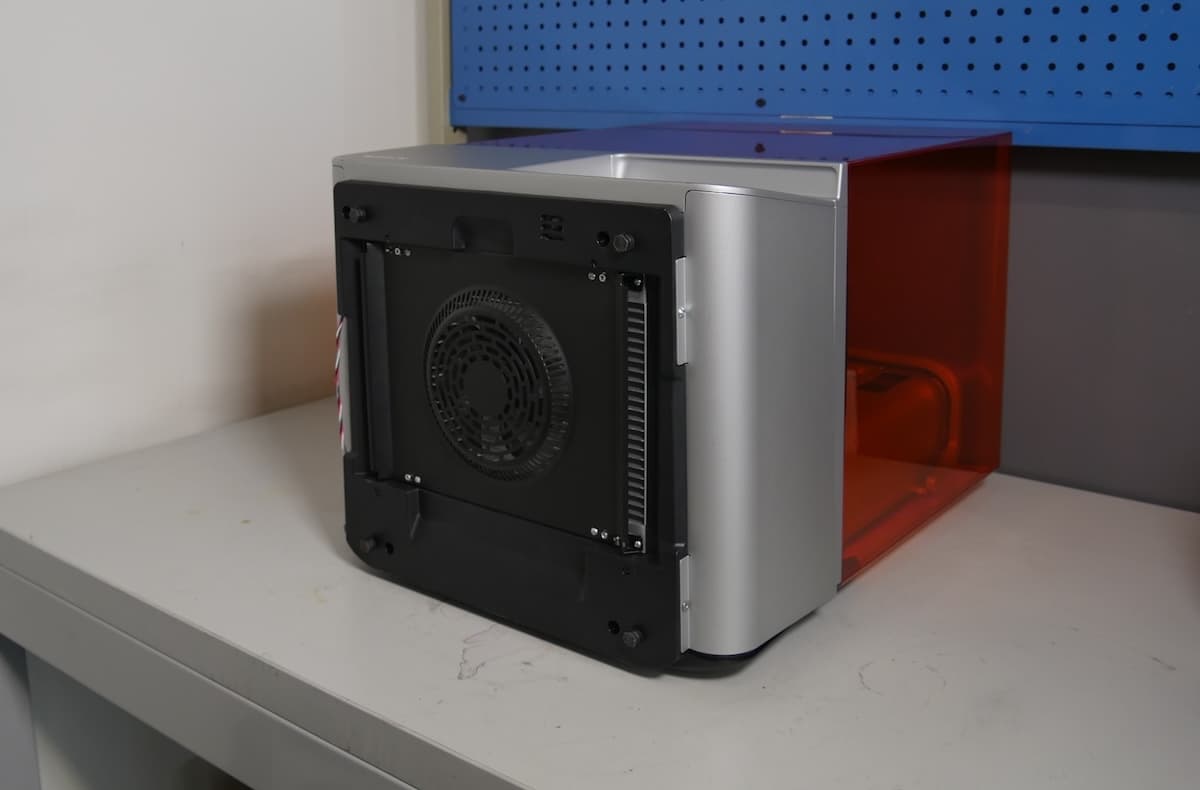 Form 4 printer resting on its back