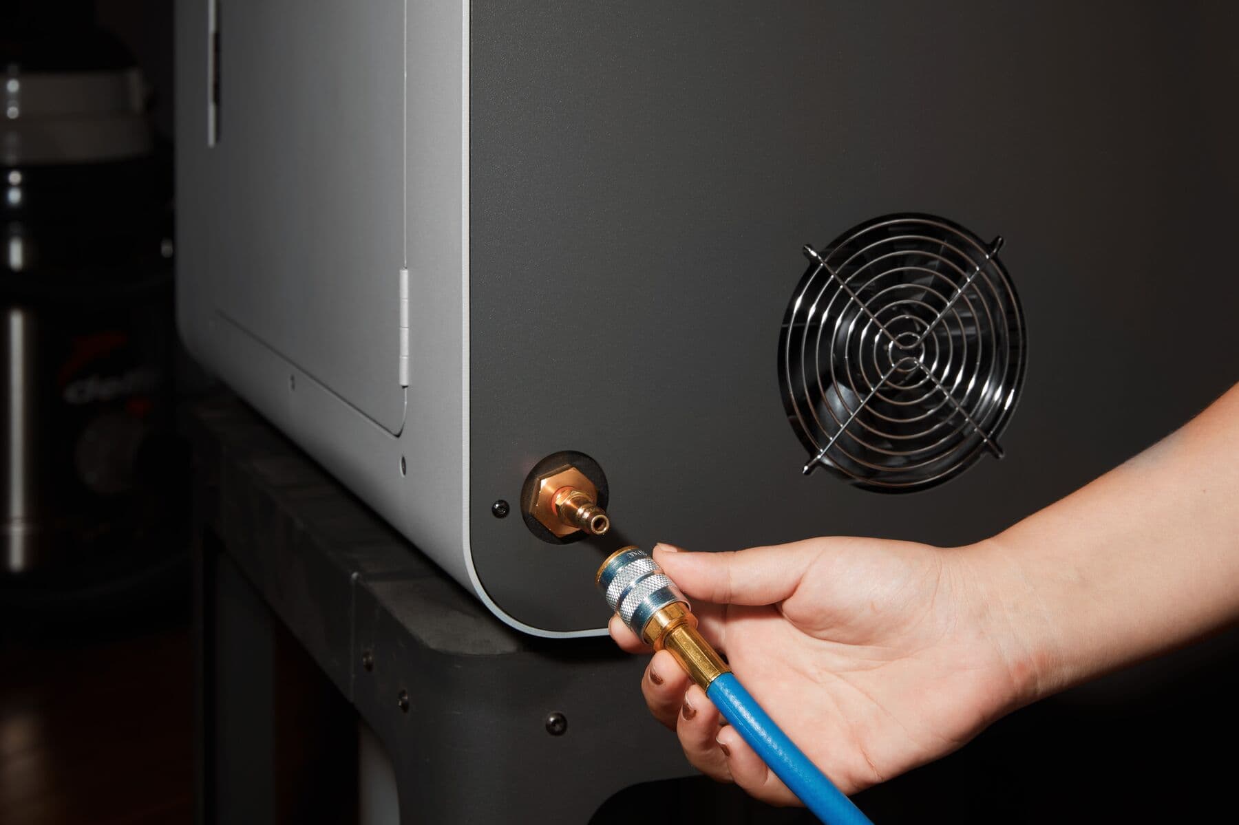 Nitrogen inlet on the Fuse 1+ 30W