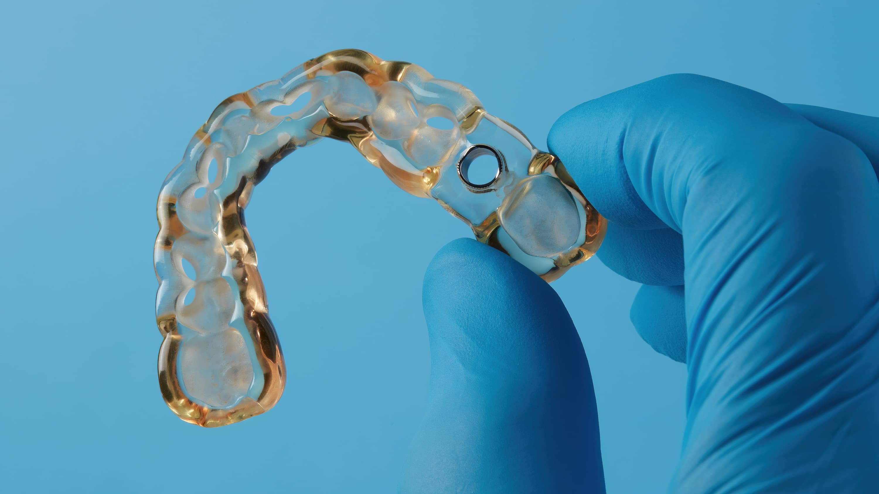 Surgical Guide Resin splints on a build platform