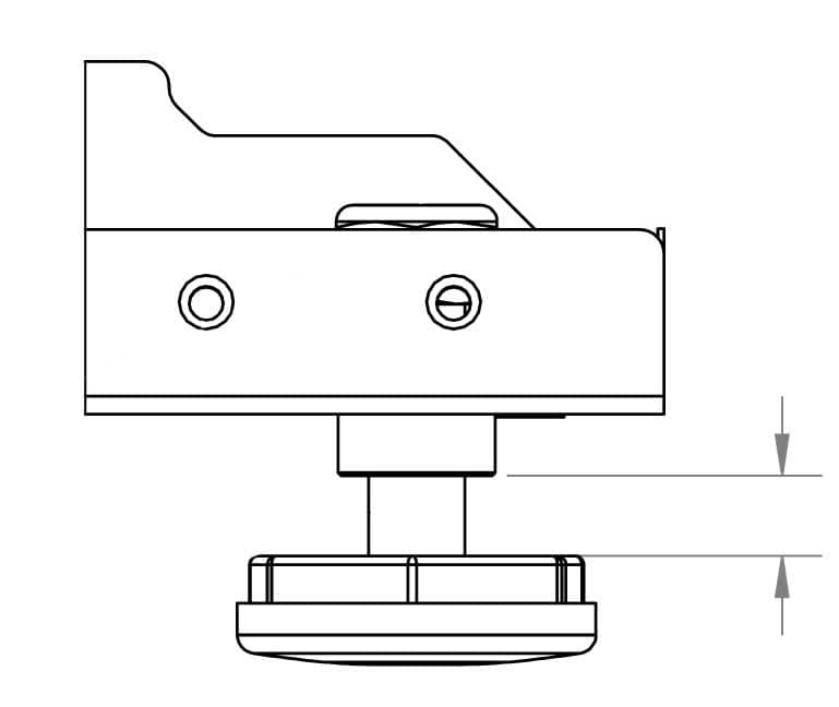 Installing the Form 3L replacement leveling foot step 2