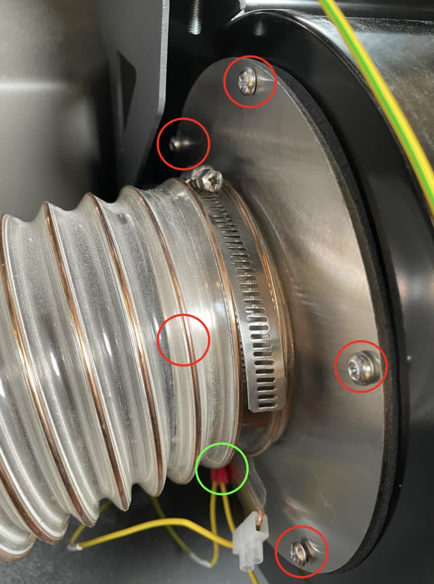 Fuse Blast blower fan flange fasteners