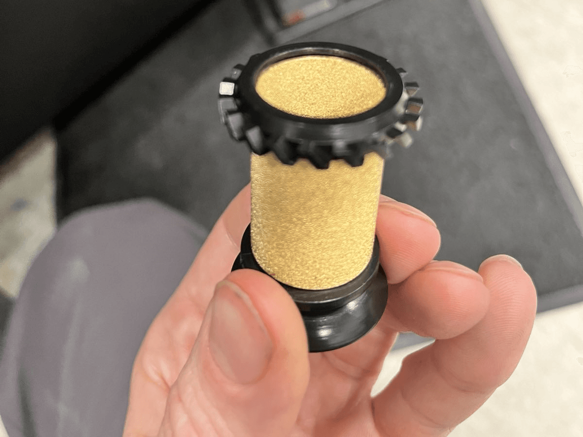 Filtro neumático, retirado
