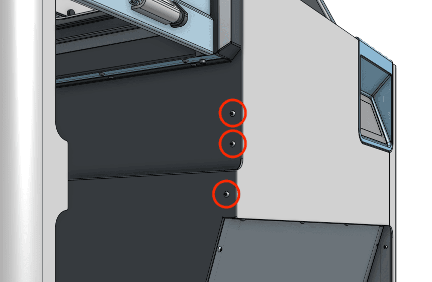 Replace the upper front enclosure panel