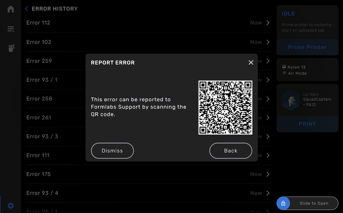 Reporting a Fuse 1 generation error message