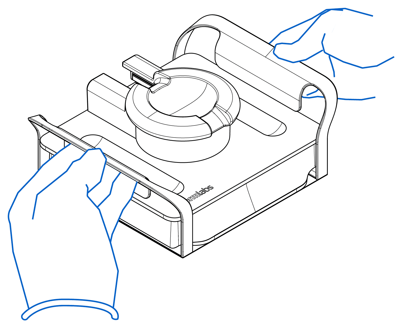Holding Build Platform 2 with print surface facing downward