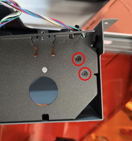 Secure the RFID mount retaining screws