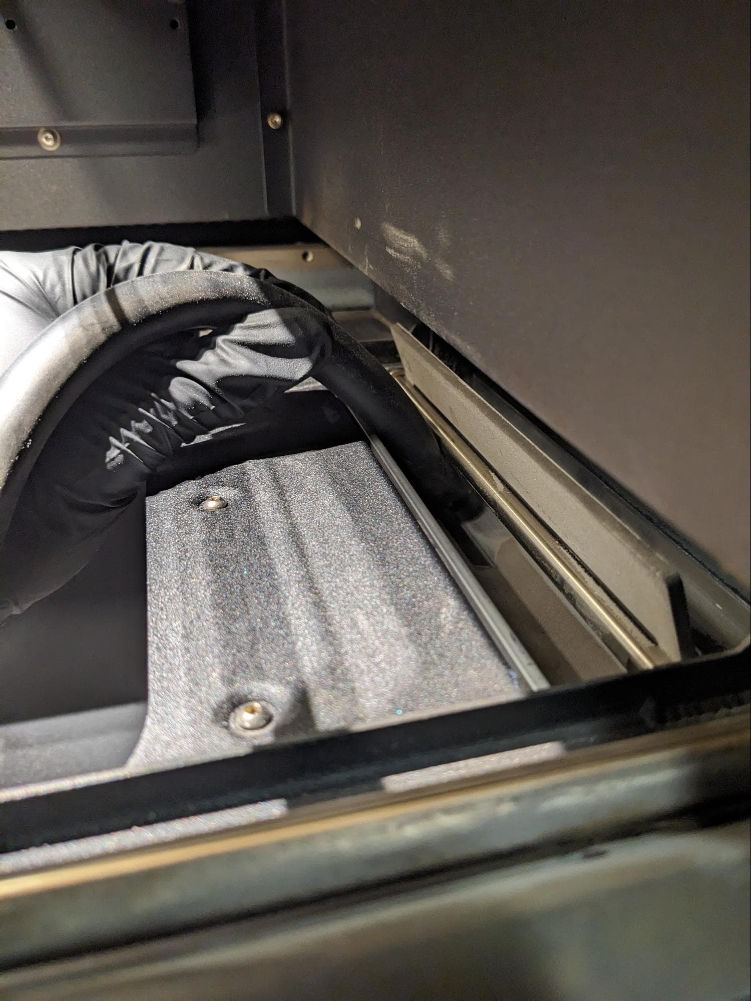 Vacuuming the hopper-side flipper