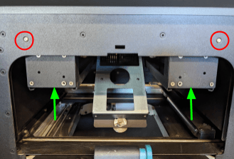 Install the new quartz tube heater frame - Front screws