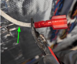 Remove the original quartz tube heater frame