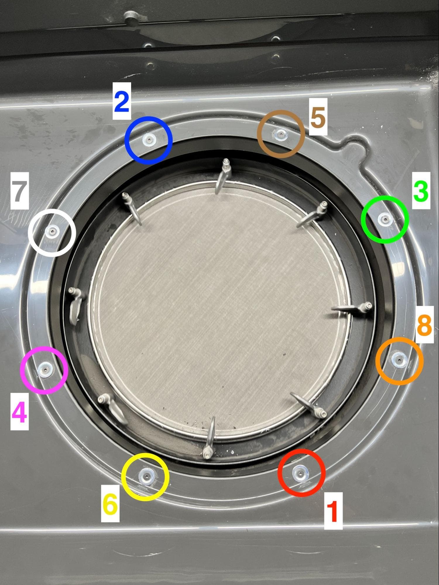 Install the new sifter flange & gasket