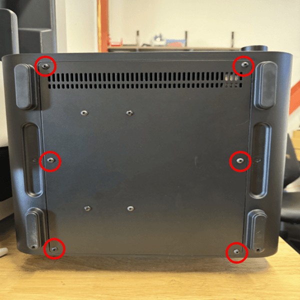 Remove the bottom access panel screws