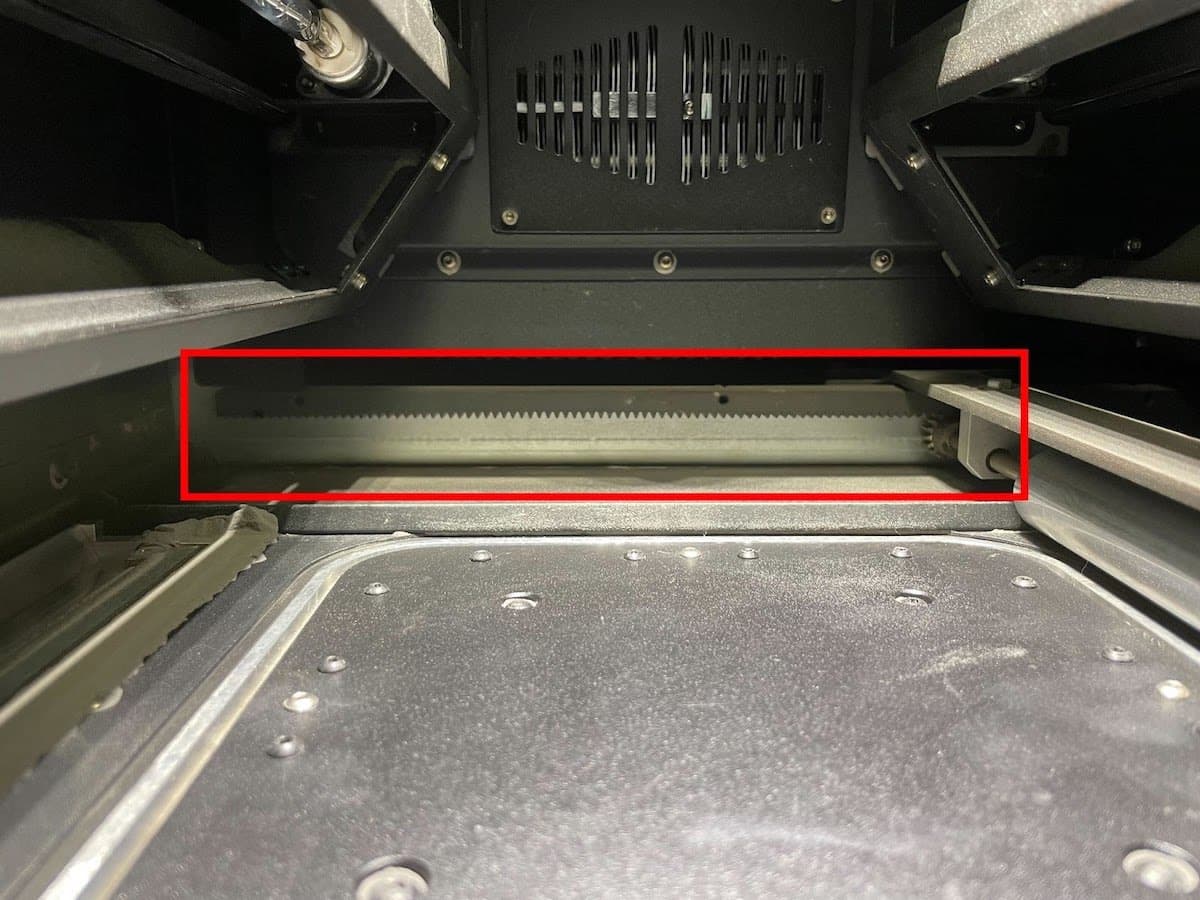 Fuse 1 generation recoater roller rack gear