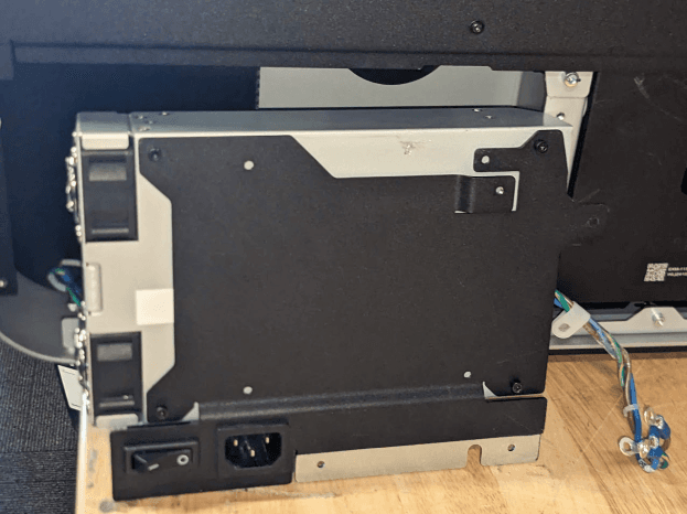 Align the replacement power supply