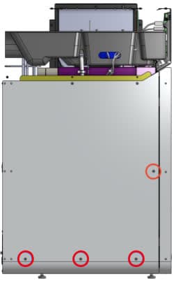 Remove the buffer-side enclosure panel