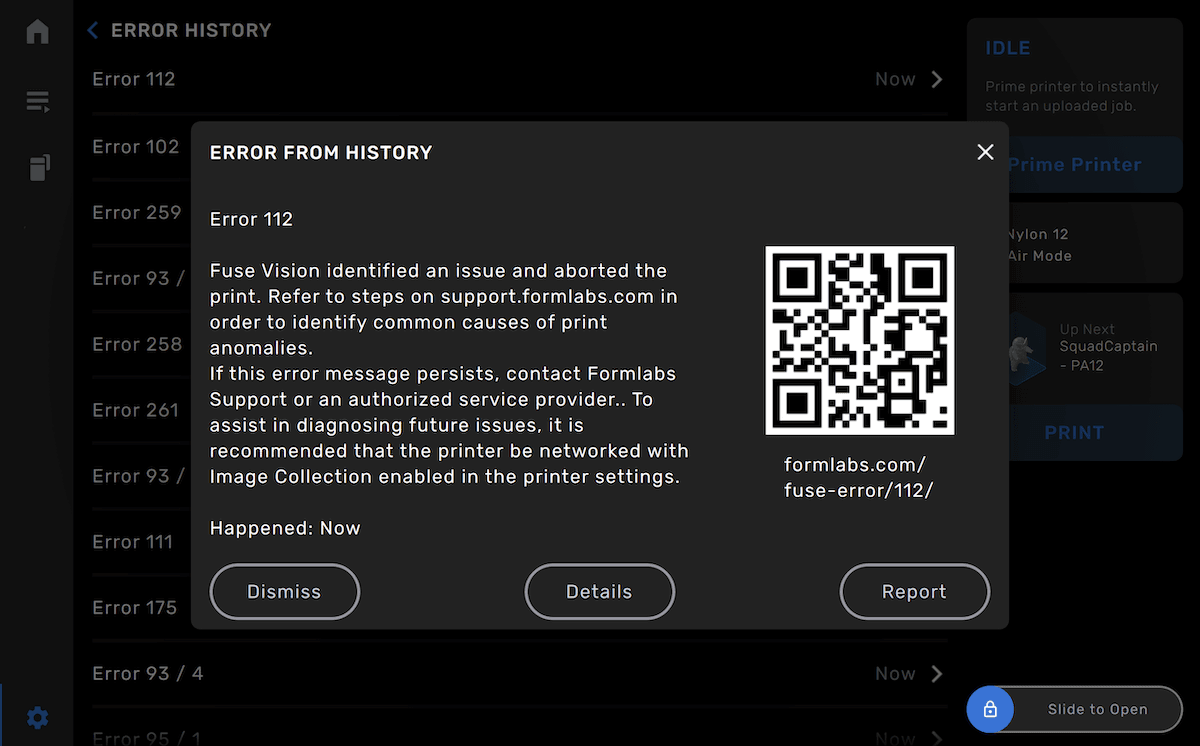 Information about a Fuse 1 generation error message