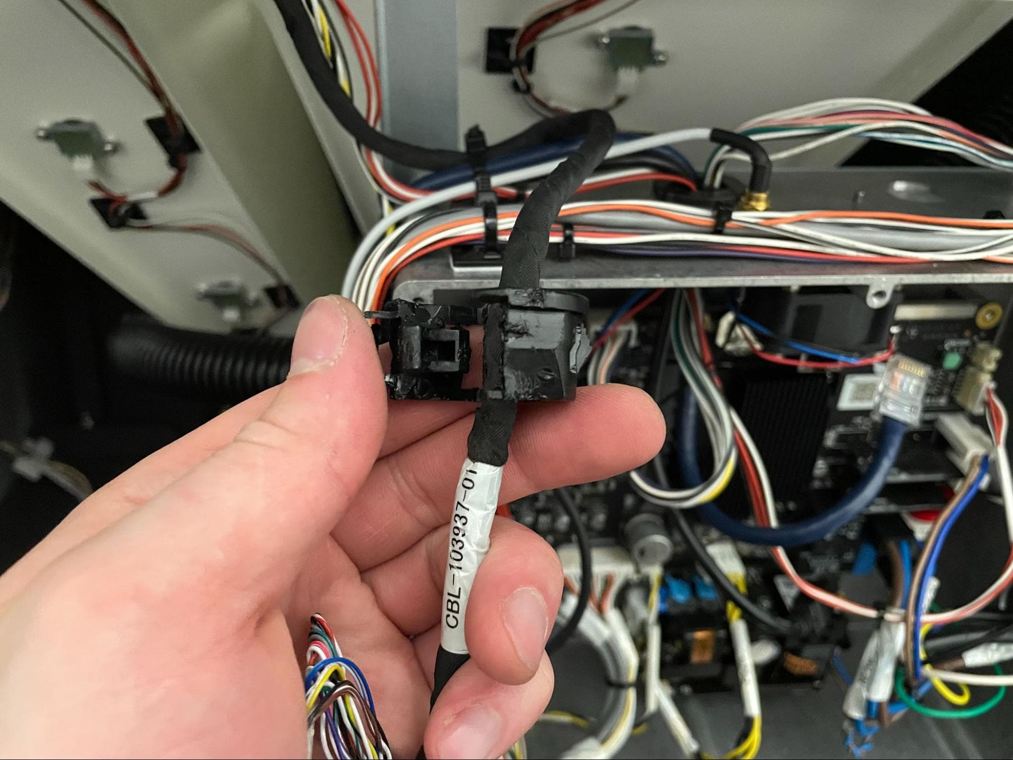 Remove the original wire harness