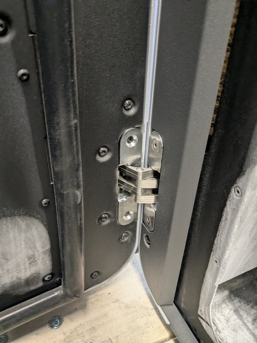 Step 3: Mount and secure the print enclosure door
