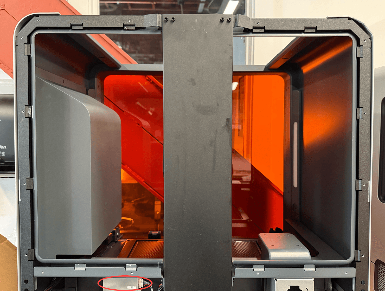 Locate the resin tank RFID board
