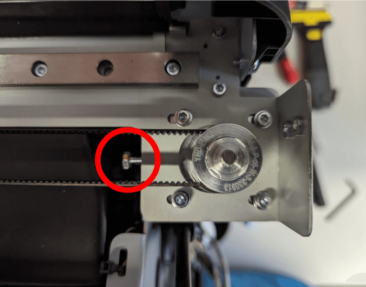 Step 1: Loosen the belt tensioning bolt