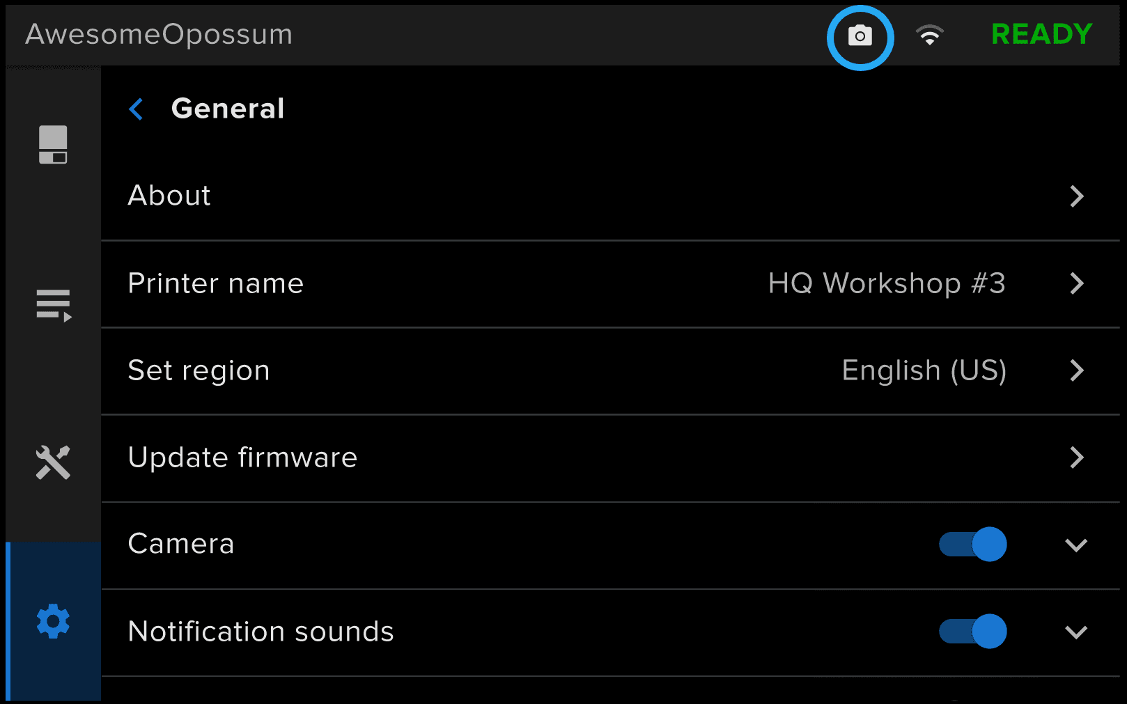 Form Studio 1 camera enabled
