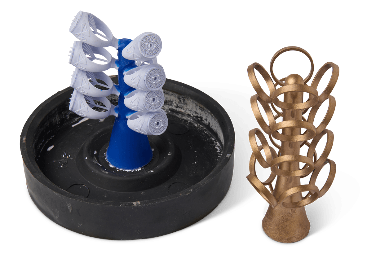 Sprue tree with True Cast Resin