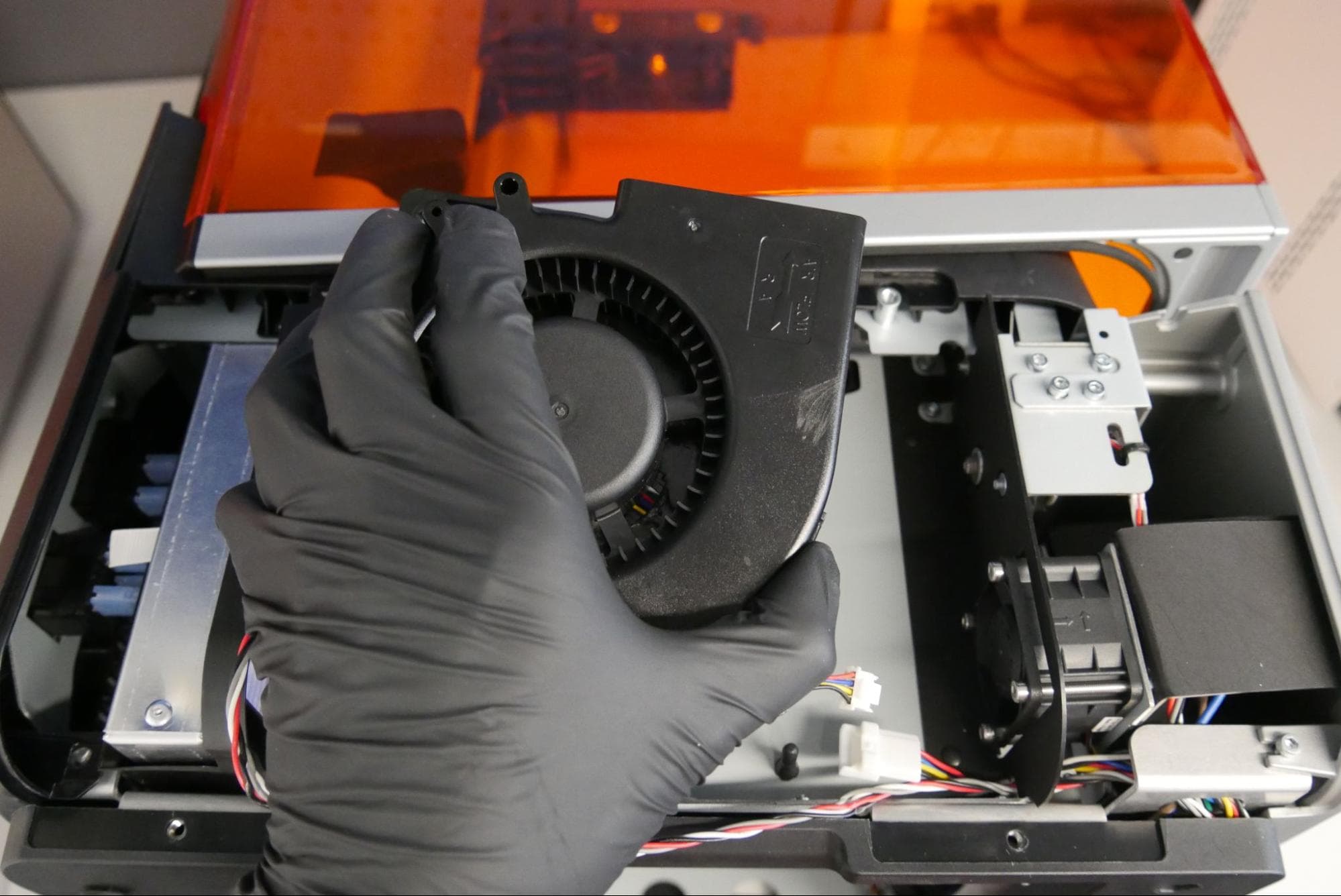 Removing the Form 4 LPU fan and cut mounting hardware