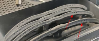 Dimpling or pitting Nylon 12 GF Powder