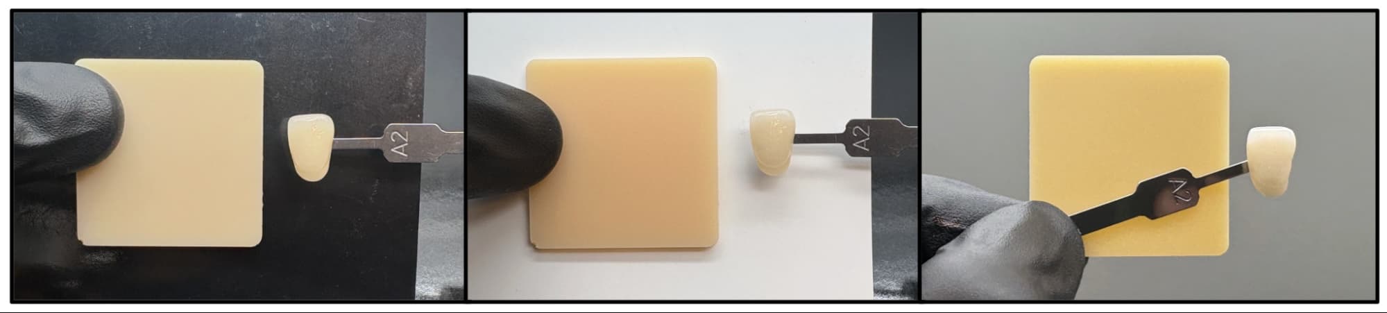 Impact of background color on Premium Teeth Resin