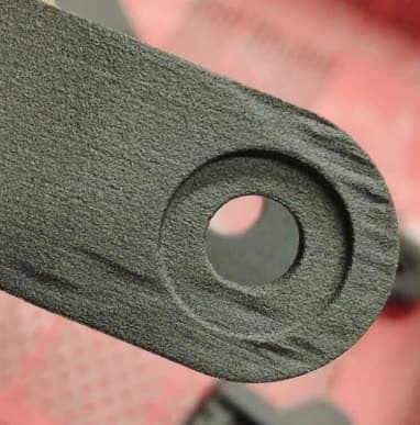 Rough surface texture on Nylon 12 GF Powder