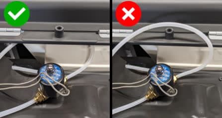 Step 5: Tuck the N2 tube underneath the hopper shroud (Fuse 1+ 30W only)