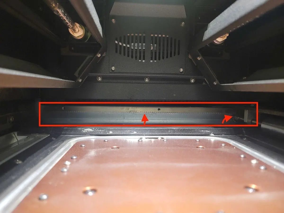 Fuse 1 generation recoater roller rack gear