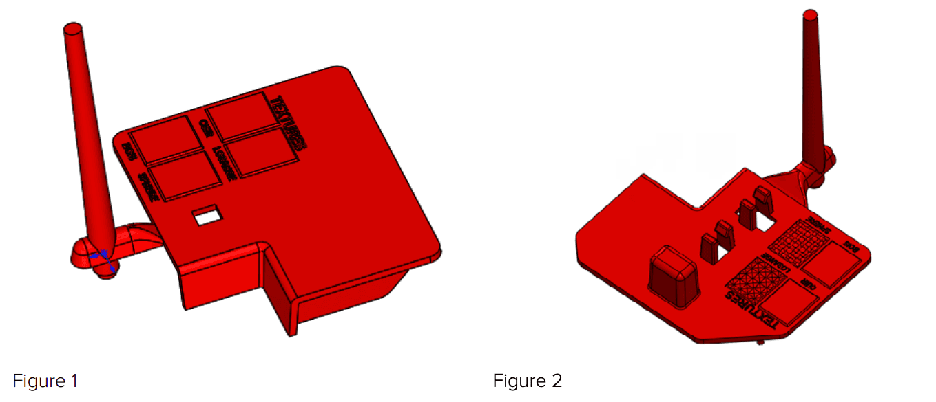 CAD design of the two final parts