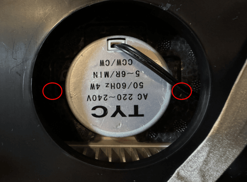 Remove the turntable motor screws