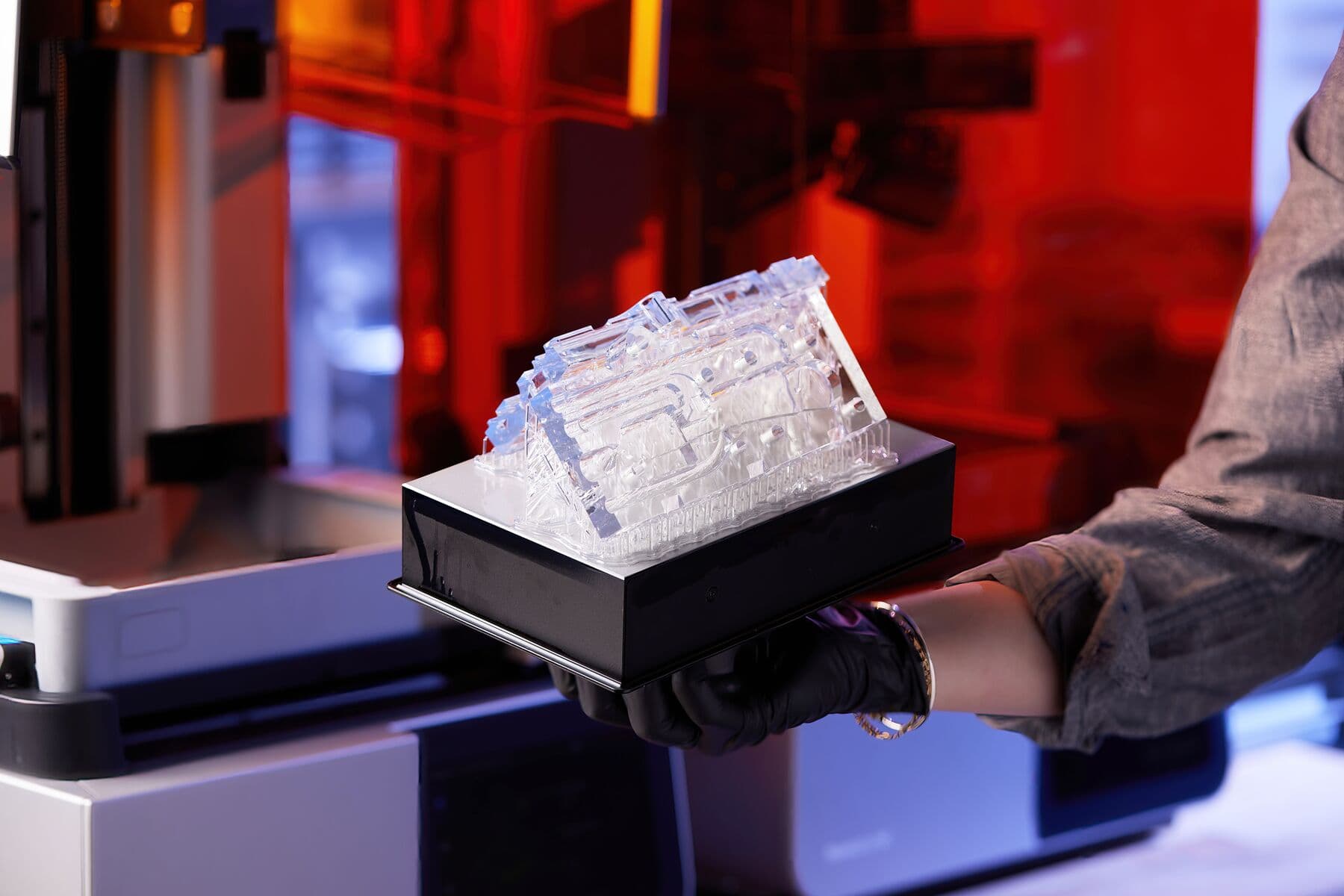 Parts 3D printed with Clear Resin