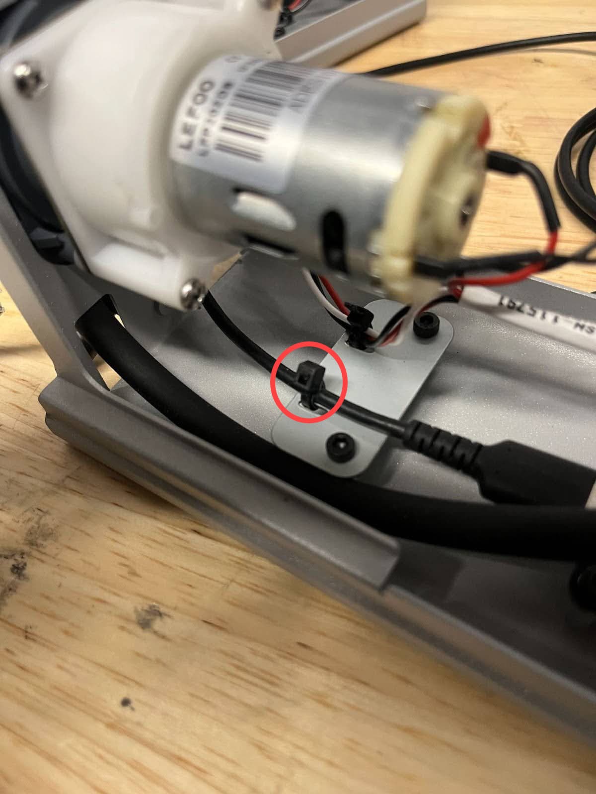 Trim the zip tie