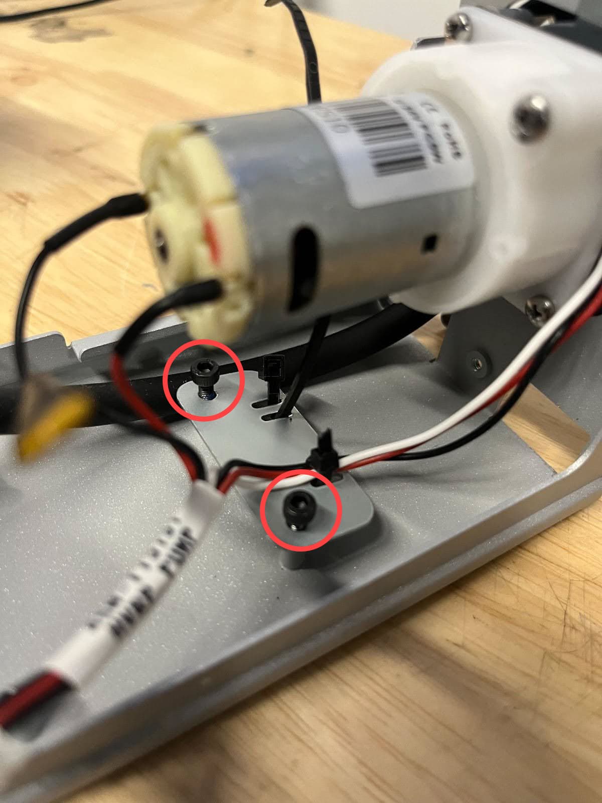 Secure the mounting plate