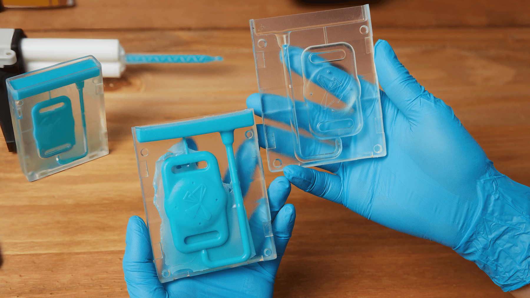 De-mold and trim the silicone part