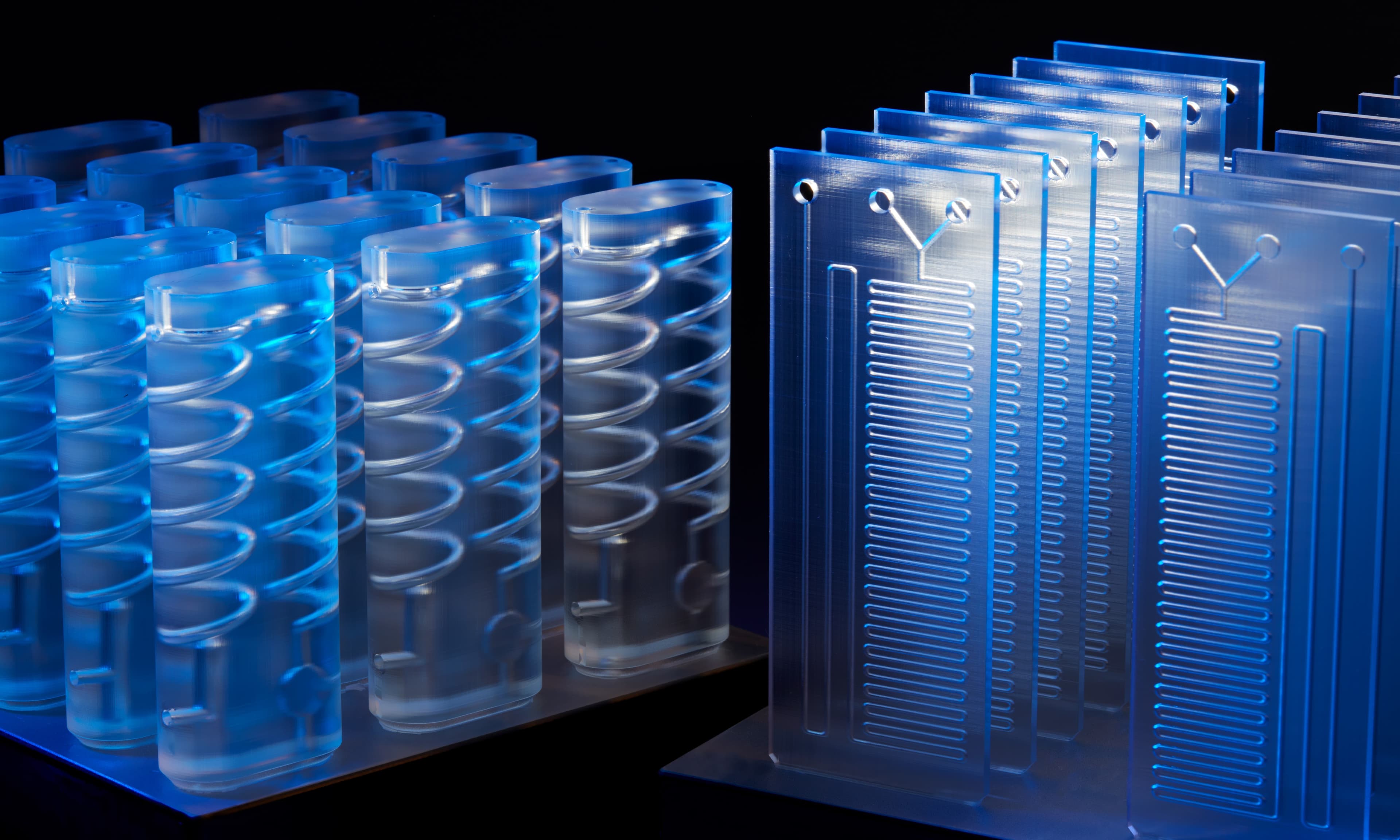 Clear fluidic devices