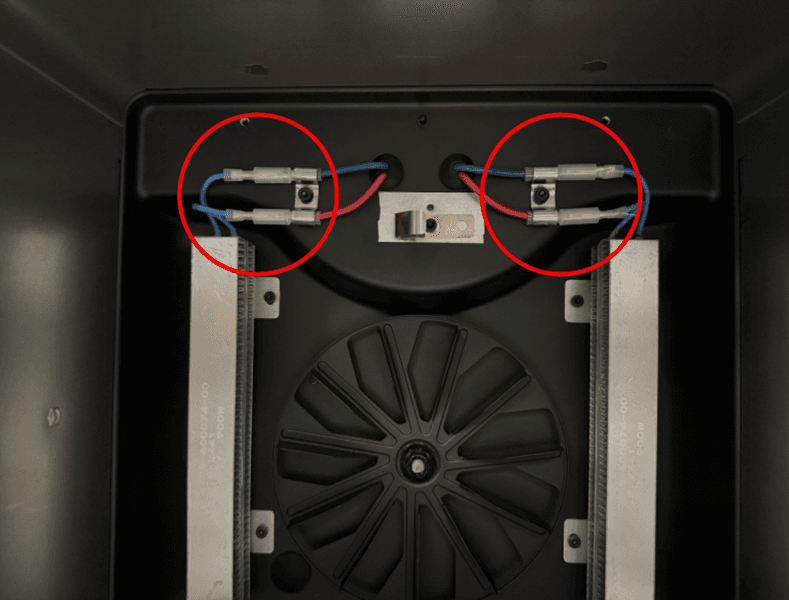 Disconnect the heater cables