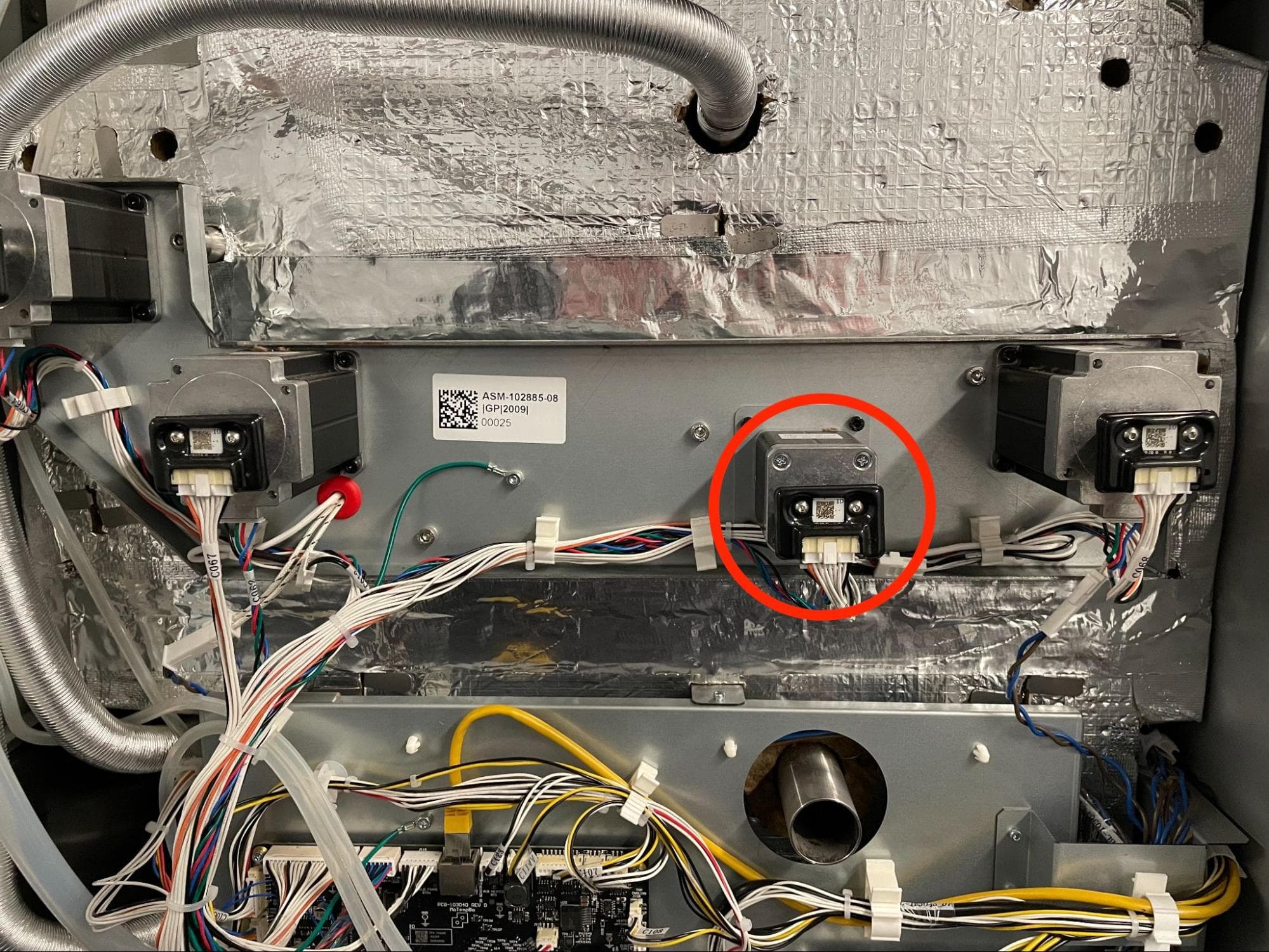 Install the replacement Z motor