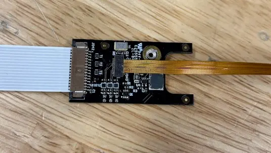 Camera connector in place