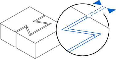 Model showing the minimum assembly tolerance on Fuse 1 generation printers