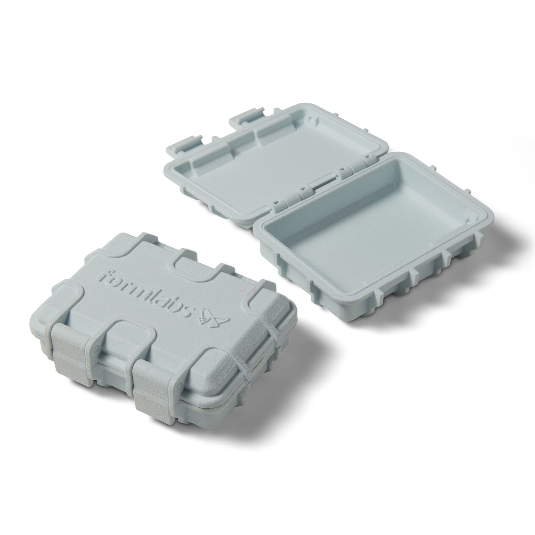 A collection of parts 3D printed in Nylon 12 White Powder