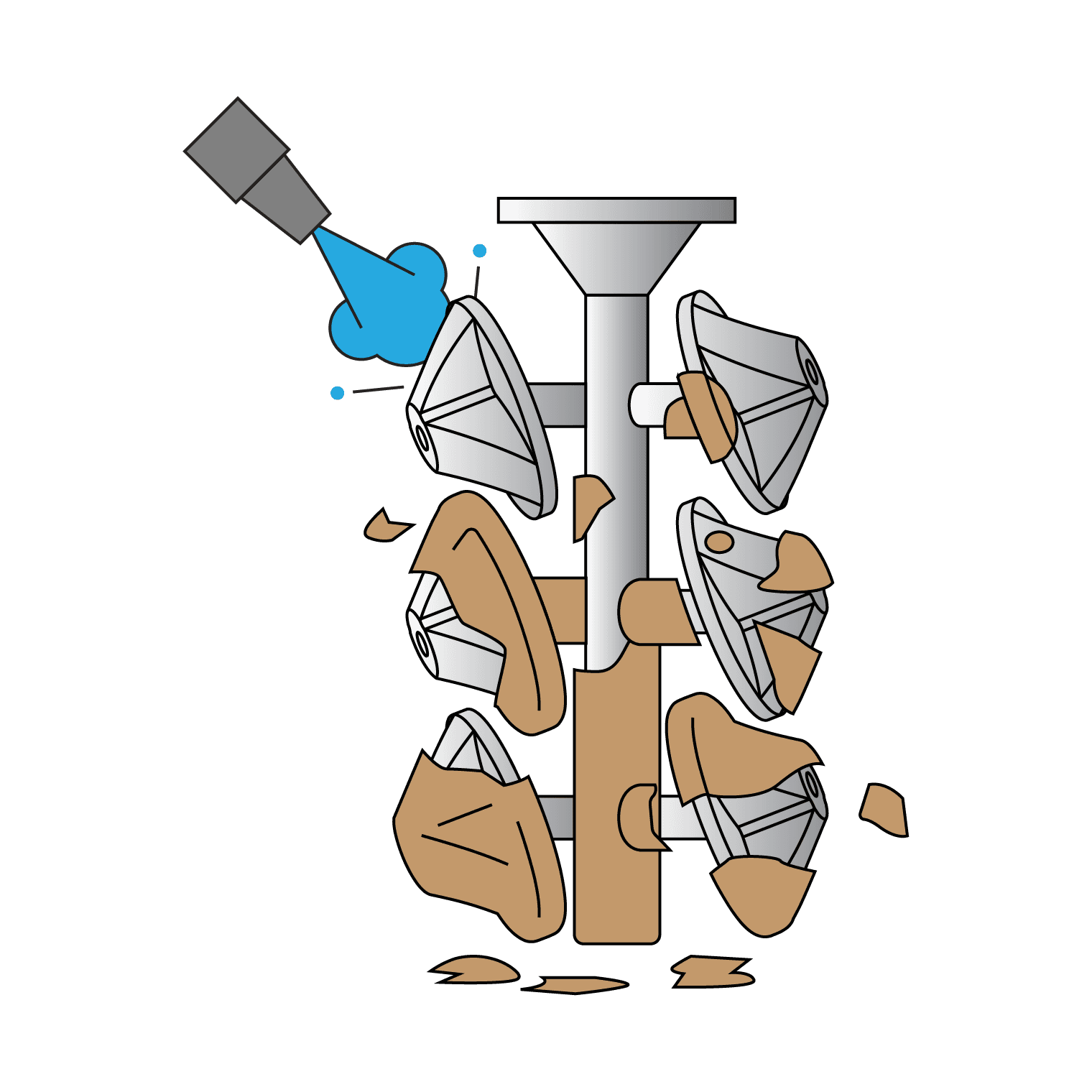 Retirada de la coquilla