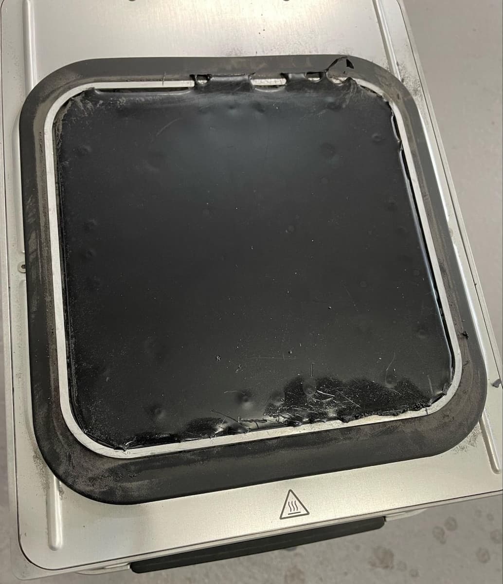 Preprint melting: matte and stuck to the print bed