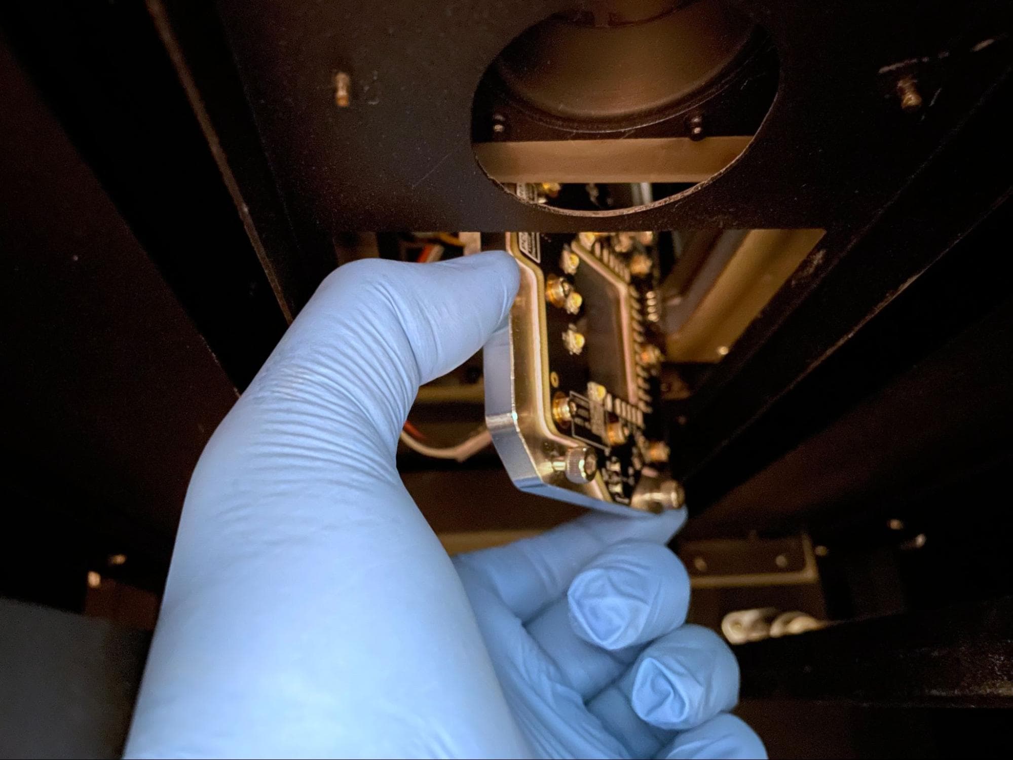 Install the new upper laser window